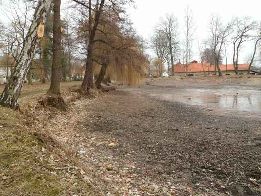 Lochovice -  (2) - Rybník v zámeckém parku.