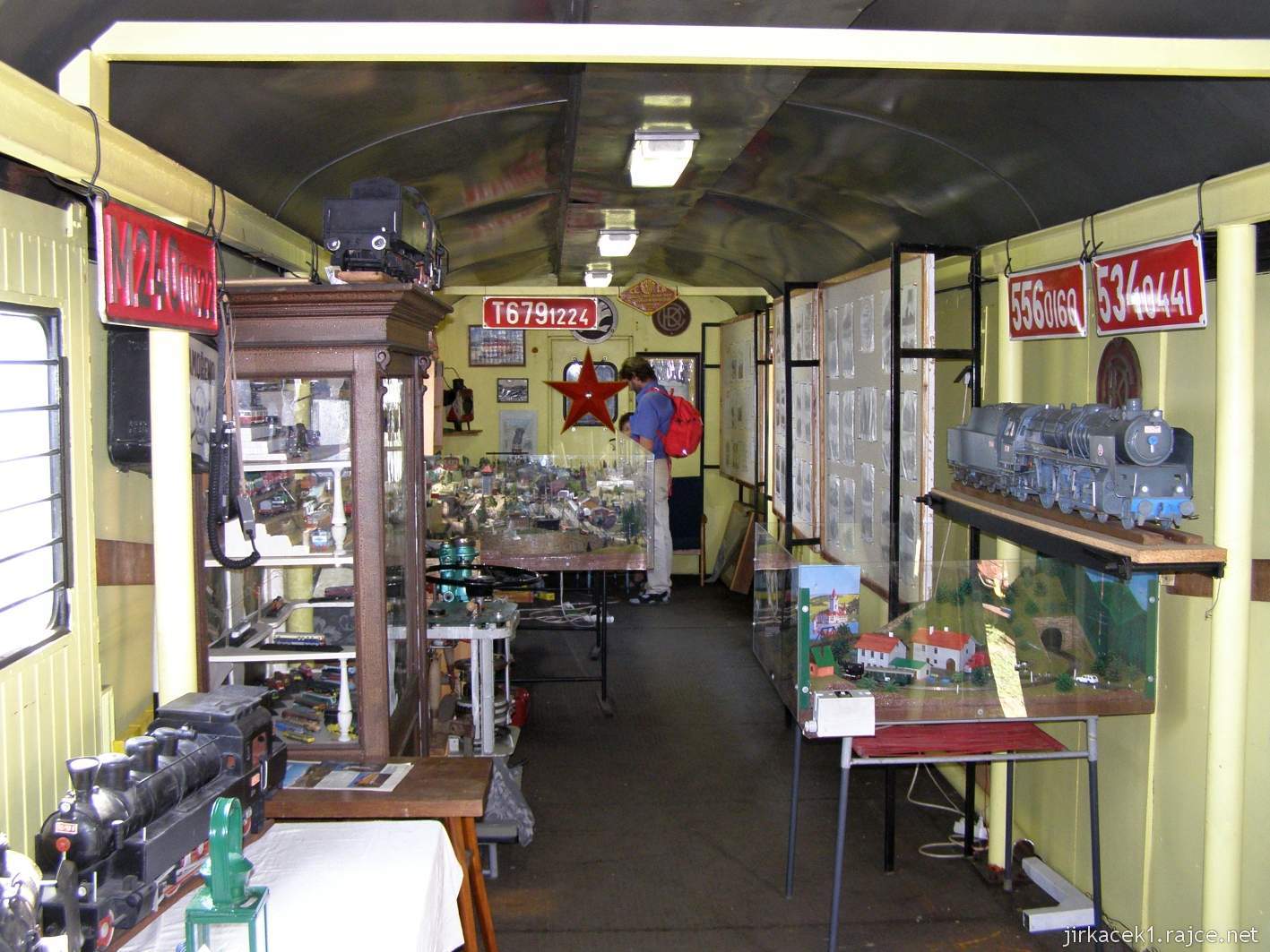 Rokytnice v Orlických horách - muzeum lokálky Doudleby-Vamberk-Rokytnice - vagon s modelovými železnicemi