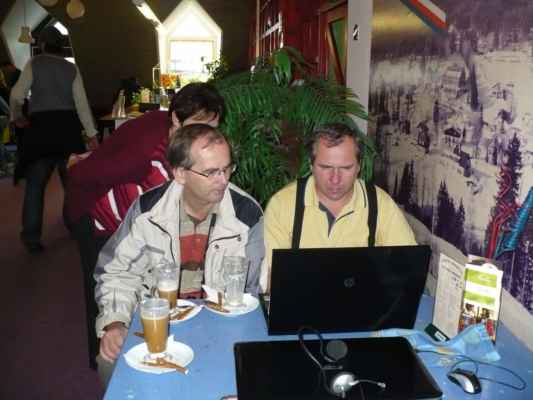 Mistrovství Čech mládeže (Harrachov, 24. - 31. 10. 2009) - Zpravodajství se uskutečňovalo v restauraci v přízemí