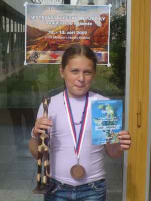 MČR mládeže v rapidu (Hradec Králové, 12. - 13. 9. 2009) - Nela se ve své kategorii umístila na 3. místě