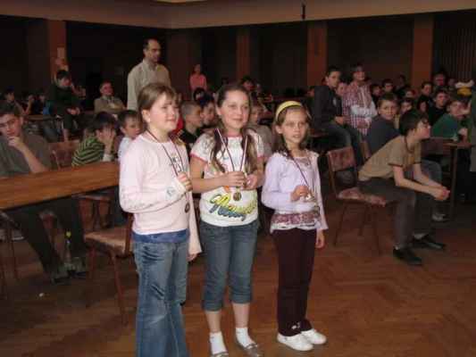 KP mládeže v rapid šachu (Neratovice, 4. 4. 2009) - Vítězky D10
1. Nela 
2. Majda Kořenová 
3. Eliška Řeřábková