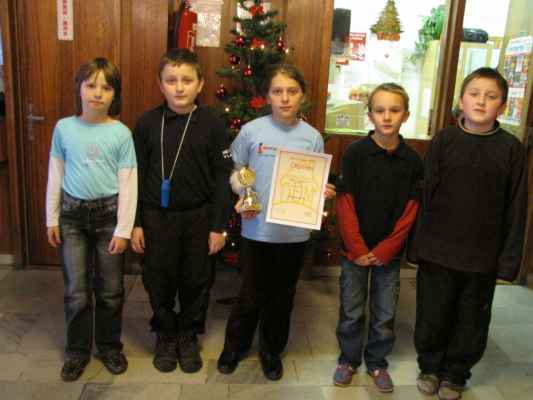 Krajský přebor škol (Neratovice, 15. 12. 2009) - V mladších žácích naše družstvo jasně vyhrálo
Oba naše týmy postupují na MČR škol